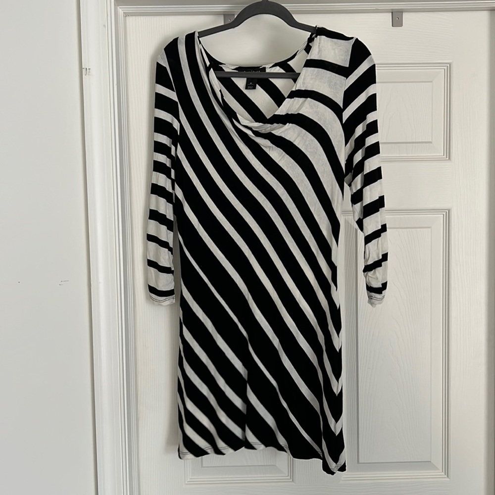 White House Black Market Black/White Striped Shirt